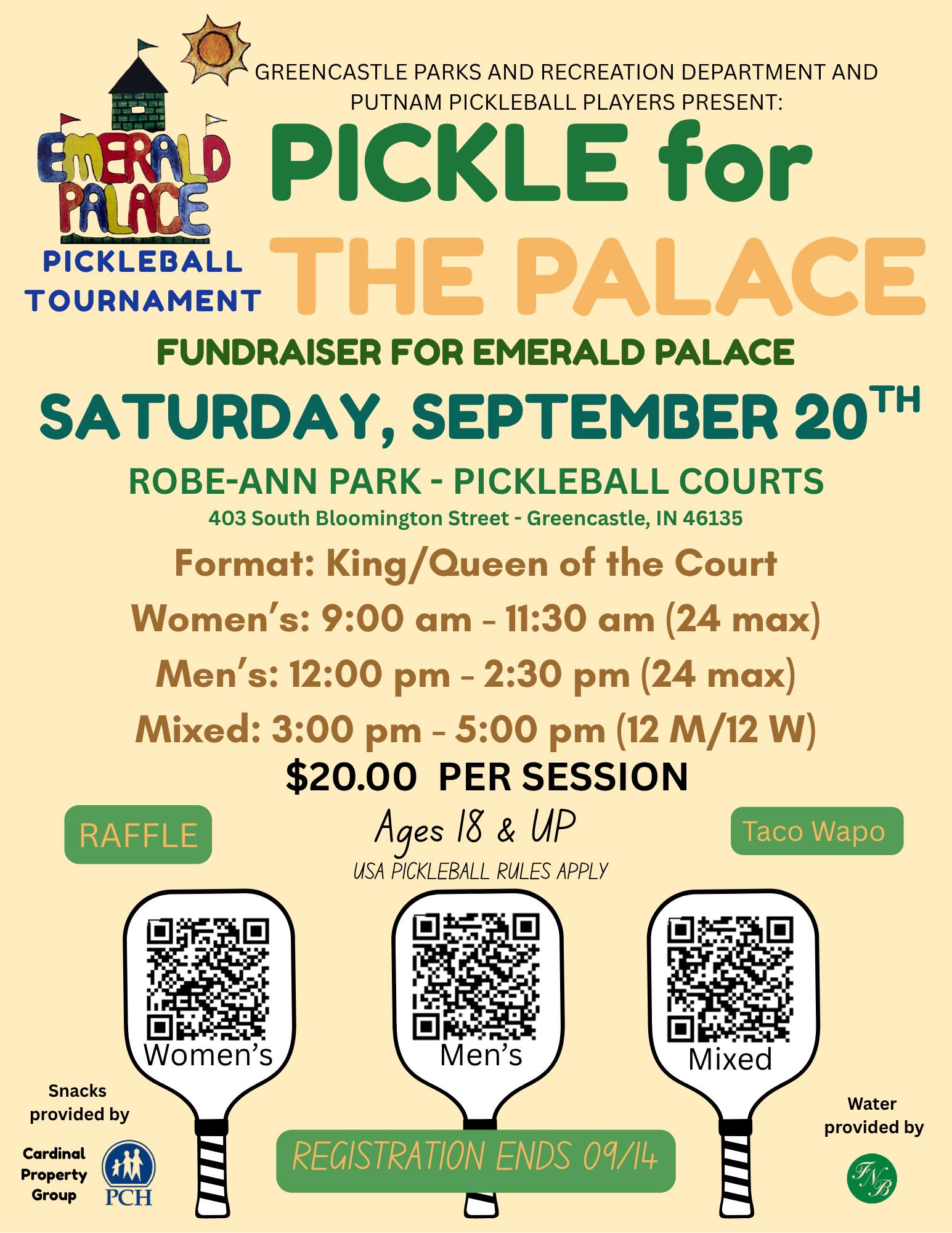 Pickleball Tournament Flyer